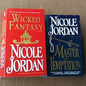 "Wicked Fantasy" and "Master of Temptation" paperback books